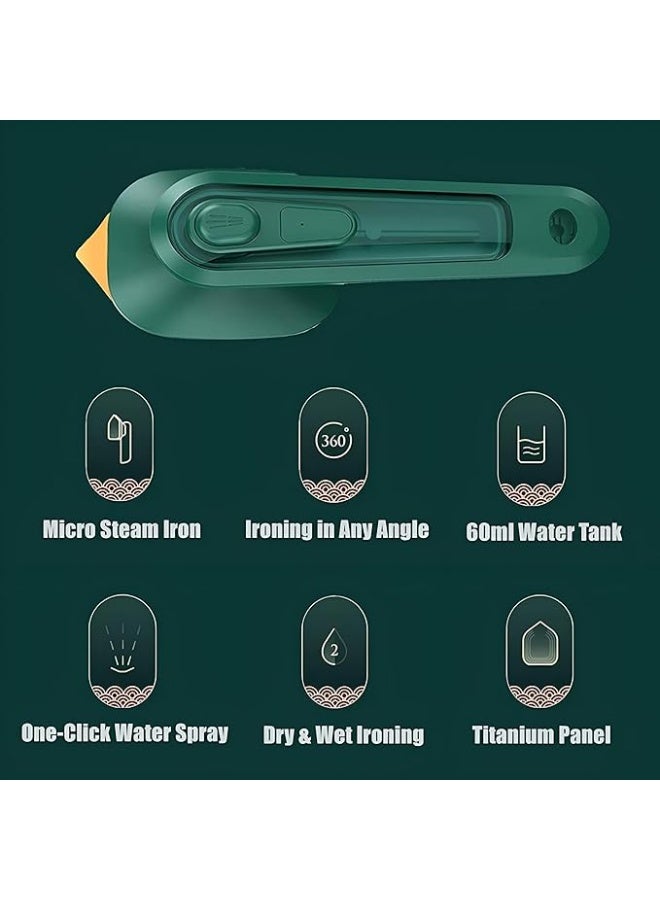 Mini Travel Iron with Water Spray – Fast Heating Handheld Iron with Pointed Tip for Wrinkle Removal on Sleeves and Collars – 1 Piece – Multicolor - Image 5